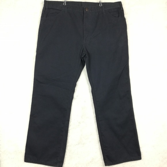 Dickies Mens‎ Carpenter Jeans Industrial Duck Canvas Navy Relaxed Fit 40x32 - Picture 1 of 9